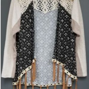 Ali Miles~FRINGED BOHO WEARABLE ART TO WEAR Medium